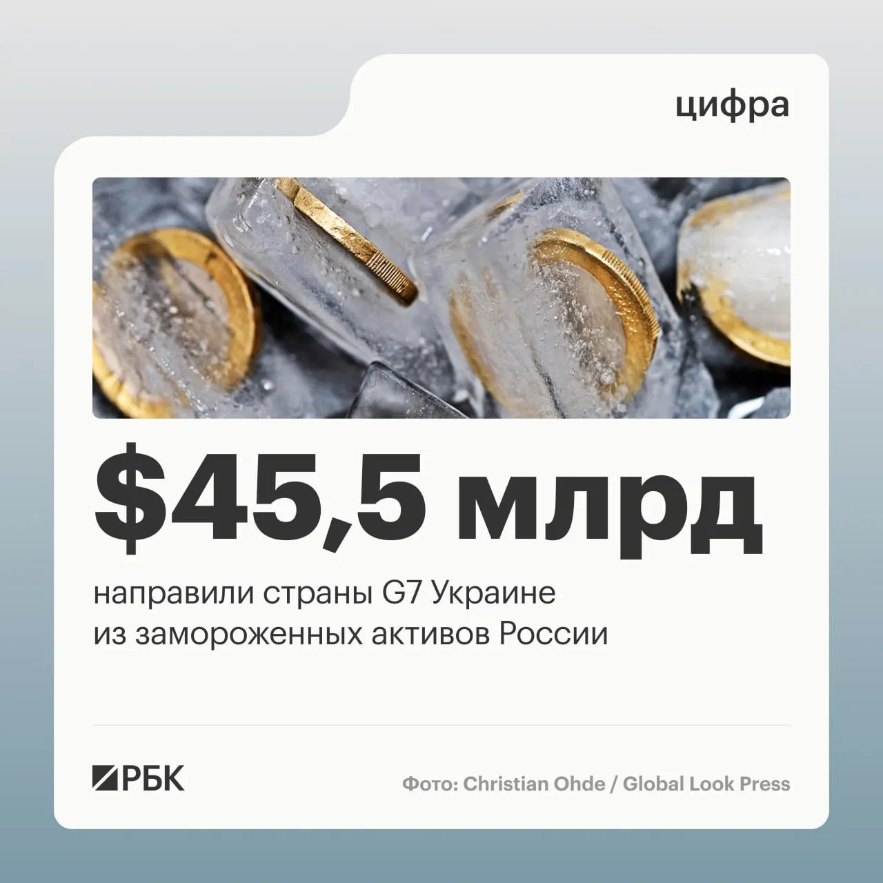 По данным Минфина Украины, государства G7 перечислили свыше $45 млрд: США перечислили $1 млрд в 2024 году, остальные суммы пришли в 2025–2026 годах.