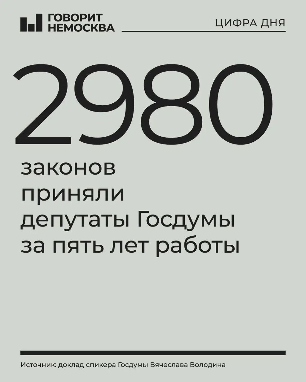 Госдума восьмого созыва приняла 2 980 федеральных законов: 183 из них были направлены на законодательное обеспечение «СВО», около 70 — касались присоединённых территорий; также депутаты усилили идеологические запреты.