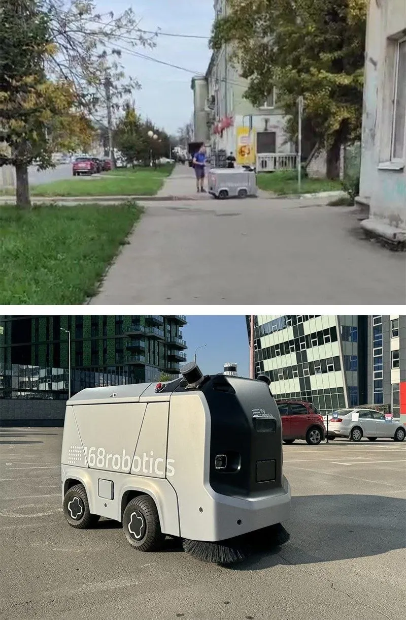 В рамках полевых испытаний в городе проходят тесты автономных роботов-уборщиков BRO, разработанных в России, для уборки тротуаров, парков и дворов.