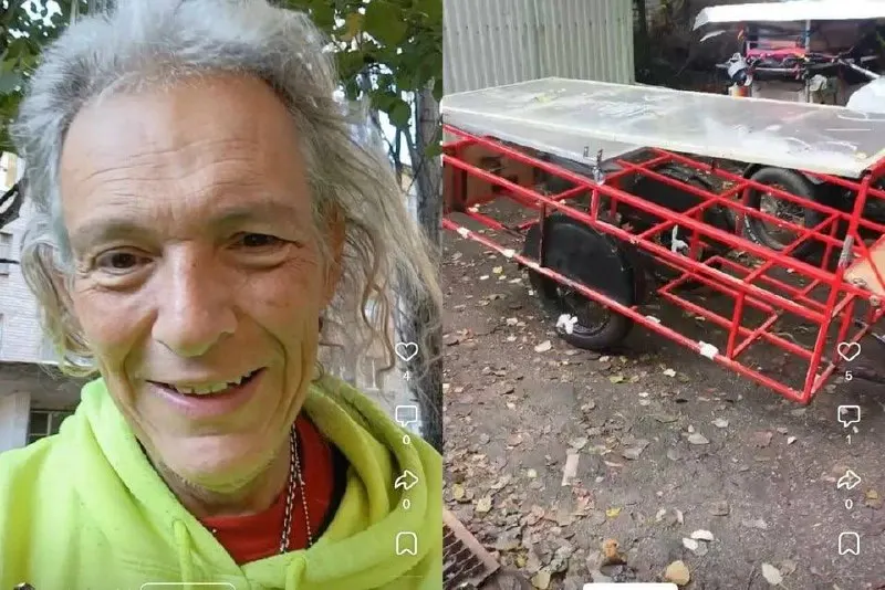 65-летний Пауло продал квартиру и ресторан, чтобы отправиться к Сингапуру на необычной электрорикше с солнечными батареями; рядом — пёс Джек. Но под Самарой транспорт сломался, и путешественник провёл почти три недели в гараже. Местные жители оказали ему тёплый приём и поддержку.
